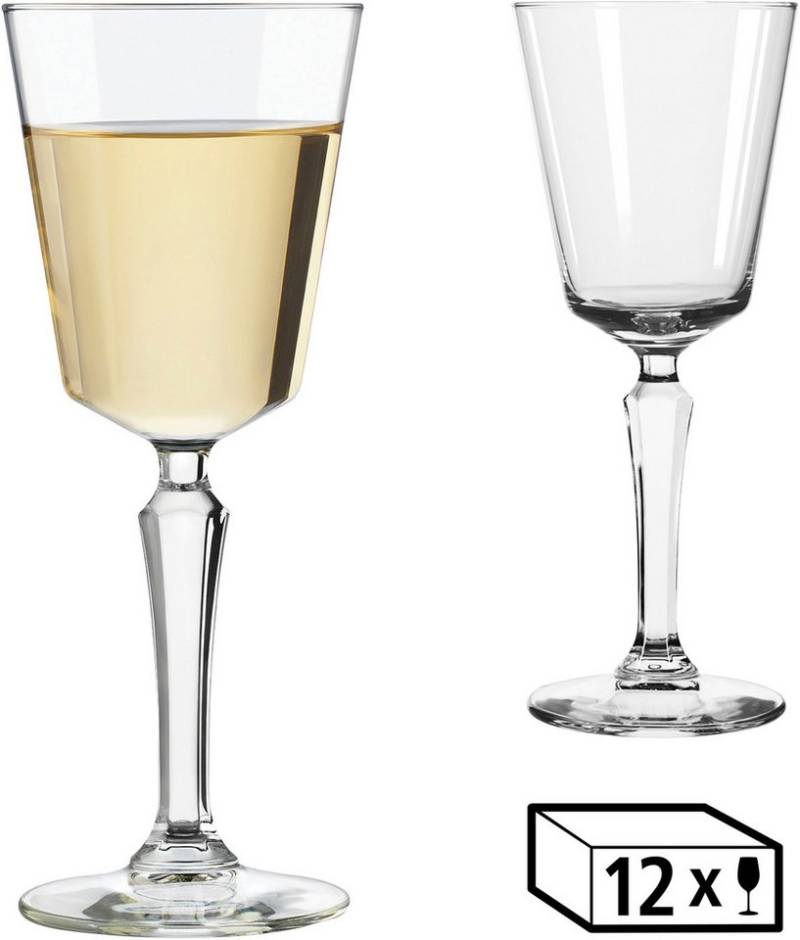 LIBBEY Weinglas Libbey 12er Set -SPEAKEASY- im nostalgischen Charme, Glas, 247 ml, hochwertig verarbeitet, im modernen Design von LIBBEY