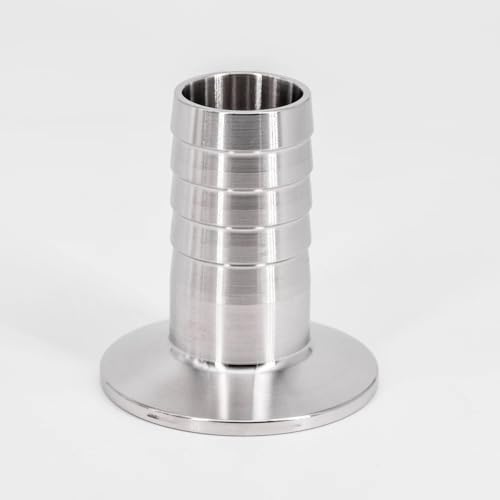 0,5 Zoll 1 Zoll 1,5 Zoll 2 Zoll Tri-Clamp Schlauchverschraubung, Sanitärrohrverschraubung aus Edelstahl 316L 6-38 mm for Homebrew, 1 Stück(1.5 INCH*12.7MM) von LIBCAM