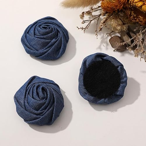 LIBERGA 10 Stück Kunstblumen Aus Stoff, Kleidung Dekoration Zubehör, 5cm Große Blumenköpfe Zur Herstellung Von Haarschmuck, Dunkelblau LIBERGA 10 Stück Kunstblumen Aus Stoff, Kleidung Dekoration Zubehör, 5cm Große Blumenköpfe Zur Herstellung Von Haarschmuck, Dunkelblau von LIBERGA