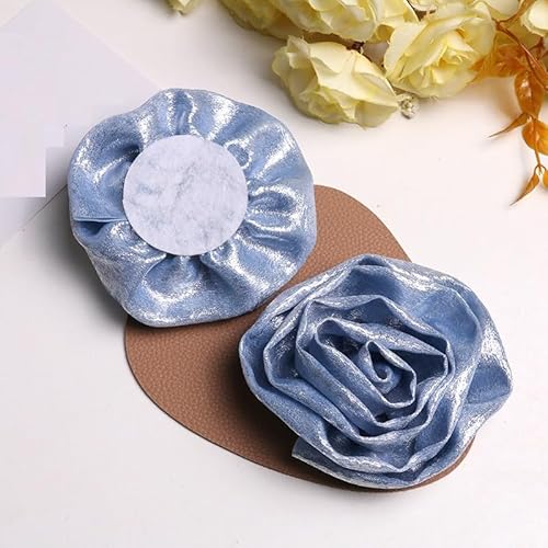 LIBERGA 6 Stück Kunstblumen Kleidung Dekoration Zubehör, 9,5cm Große Blumenköpfe Zur Herstellung Von Haarschmuck, Blau LIBERGA 6 Stück Kunstblumen Kleidung Dekoration Zubehör, 9,5cm Große Blumenköpfe Zur Herstellung Von Haarschmuck, Blau von LIBERGA