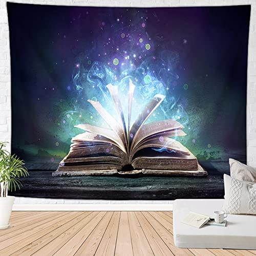 LIBERGA Wandteppich Mysteriöse Magie,Weissagung Buch Tapisserie Wandbehang,Art Decor Print Stoff für Schlafzimmer Wohnzimmer Ästhetische Wanddekoration,40×30 In von LIBERGA