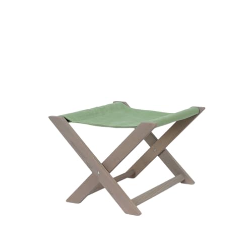 Gartenhocker Klapphocker aus Buchenholz mit grüner Polypropylen-Sitzfläche - zusammenklappbar, kompakt, robust für den Außenbereich - Fußstütze Camping oder extra Sitzgelegenheit - Made in Italy von LIBEROSHOPPING.eu - LA TUA CASA IN UN CLIK