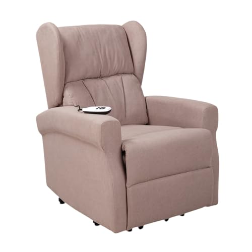 LIBEROSHOPPING.eu - LA TUA CASA IN UN CLIK Aurora Elektrischer Relaxsessel mit Liegefunktion und 2 Motoren – Stoff Taupe, Fernbedienung, Rollen, Aurora von LIBEROSHOPPING.eu - LA TUA CASA IN UN CLIK