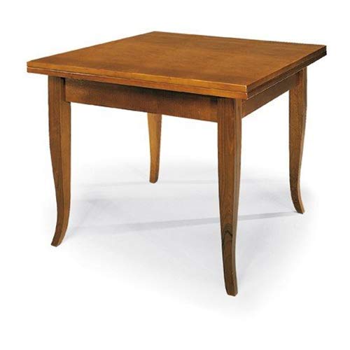 LIBEROSHOPPING.eu - LA TUA CASA IN UN CLIK Ausziehbarer Tisch Küche Wohnzimmer Quadrat zu öffnen buchen (100x100, Walnuss) von Liberoshopping