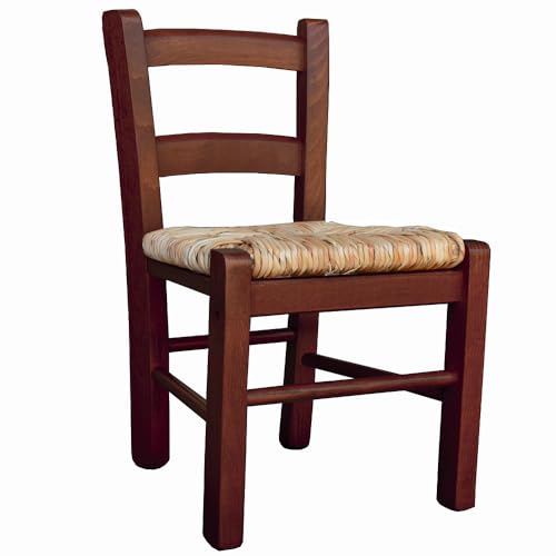 Liberoshopping BABYSTUHL AUS Holz MIT STROHSITZ, Stuhl für Kinder (Walnuss) von Liberoshopping