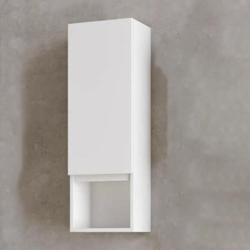 LIBEROSHOPPING.eu - LA TUA CASA IN UN CLIK Halbsäule mit 1 Tür und tiefem Wohnfach H90 (Tür links, weiß glänzend) von LIBEROSHOPPING.eu - LA TUA CASA IN UN CLIK