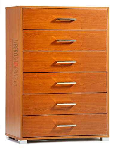 LIBEROSHOPPING.eu - LA TUA CASA IN UN CLIK Mobile Kommode mit 6 großen Schubladen (Kirsche) von LIBEROSHOPPING.eu - LA TUA CASA IN UN CLIK