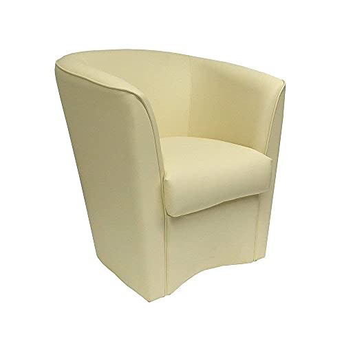 LIBEROSHOPPING.eu - LA TUA CASA IN UN CLIK Schlafzimmer Sessel aus Valentina Öko-Leder mit hoher Qualität gepolstert (Beige) von Liberoshopping