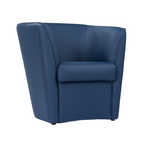 LIBEROSHOPPING.eu - LA TUA CASA IN UN CLIK Schlafzimmer Sessel aus Valentina Öko-Leder mit hoher Qualität gepolstert (Blau) von Liberoshopping
