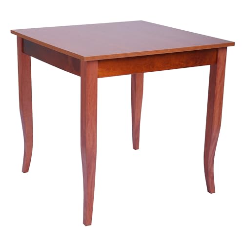 Liberoshopping Restauranttisch In Holz befestigt Restaurant (90x90 cm, Kirschbaum Säbelbein) von Liberoshopping