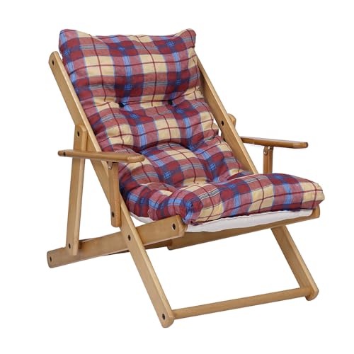 Sessel Relax Liegestuhl 3 Positionen in Holz Klapppolster H 100 cm Farbe als Foto (Bordeaux) von LIBEROSHOPPING.eu - LA TUA CASA IN UN CLIK