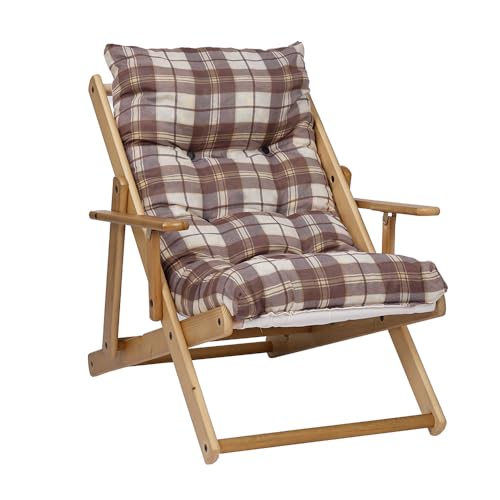 Sessel Relax Liegestuhl 3 Positionen in Holz Klapppolster H 100 cm Farbe als Foto (Braun) von LIBEROSHOPPING.eu - LA TUA CASA IN UN CLIK