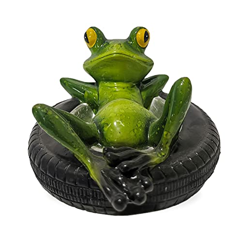 LIBOOI Harz Schwimmende Frosch Statue, Frosch Garten Statue, Wasser Schwimmende Teich Dekoration, Frösche Skulptur für Outdoor Garten Teich Hof von LIBOOI