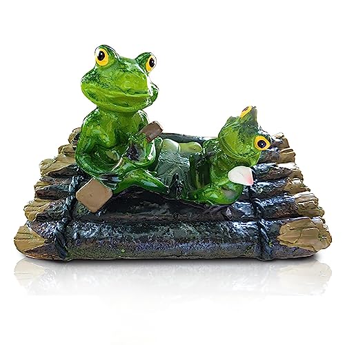 LIBOOI Harz Schwimmende Frosch Statue, Frosch Garten Statue, Wasser Schwimmende Teich Dekoration, Frösche Skulptur für Outdoor Garten Teich Hof von LIBOOI