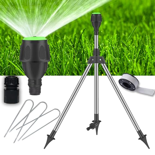 LIBRNTY Rasensprenger große flächen,Impulsregner,Rotating Tripod Sprinkler,Wenig Druck rasensprenger,Auto Rotating Tripod Sprinkler, Garten Rasensprenger 360 Grad Sprinkler für Hof,Garten,Rasen LIBRNTY Rasensprenger große flächen,Impulsregner,Rotating Tripod Sprinkler,Wenig Druck rasensprenger,Auto Rotating Tripod Sprinkler, Garten Rasensprenger 360 Grad Sprinkler für Hof,Garten,Rasen von LIBRNTY