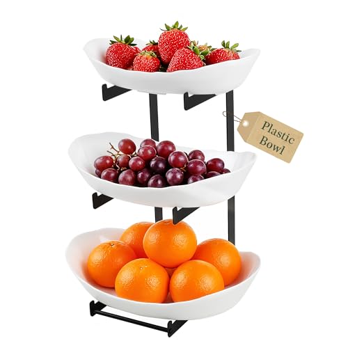 LIBWYS 3-Stöckige Obstschale Obst Etagere aus Kunststoff – Mehrstufige Obstkorb mit Ständer – Platzsparende Früchteschale, Einzeln oder als Etagere nutzbar – Ideal für Küche, Party oder Buffet LIBWYS 3-Stöckige Obstschale Obst Etagere aus Kunststoff – Mehrstufige Obstkorb mit Ständer – Platzsparende Früchteschale, Einzeln oder als Etagere nutzbar – Ideal für Küche, Party oder Buffet von LIBWYS