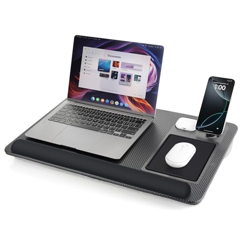 LIBWYS MagiDesk Pro Laptopunterlage für Bett mit Magnetischer Handy Ständer für Magsafe, Superlicht Laptop Kissen für max. 17 Zoll Notebook von LIBWYS