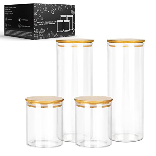 LIBWYS Spaghetti Glas mit Deckel 4er Set Pasta Vorratsgläser 5.6L in 2 Größen : 2000ml 800ml - Luftdicht Aufbewahrungsgläser Nudelglas LIBWYS Spaghetti Glas mit Deckel 4er Set Pasta Vorratsgläser 5.6L in 2 Größen : 2000ml 800ml - Luftdicht Aufbewahrungsgläser Nudelglas von LIBWYS