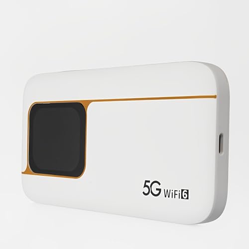 LICAEVEY 5G Mobile Hotspot WiFi 6 -Gerät mit 2,01 -Zoll -Touchscreen 7100mAh Large Batterie Tragbarer Router -SIM -Kartensteckplatz Unterstützt 16 Geräte für Zuhause und Reisen von LICAEVEY