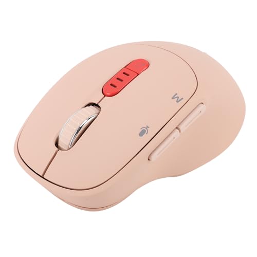 LICAEVEY AI -Sprachmaus, 6 in 1 Sprach -Typing -Übersetzung, Ruhige Ergonomische Wiederaufladbare Wireless für PC Computer Desktop Office Studie (Hell-Pink) von LICAEVEY