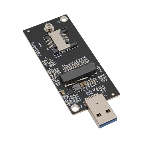LICAEVEY M.2 Key B zu USB 3.0 -Adapter für 4G/5G WWAN -Modul | NGFF M.2 Keyb zu USB3.0 -Konverter mit SIM -Slot | Ethernet -Netzwerkkarte für Wins/Linux/OS X (4 Antennen) von LICAEVEY