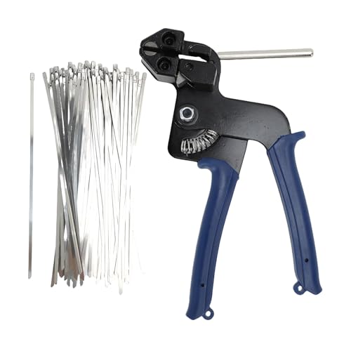 LICAEVEY Metall-Reiß Verschluss Pistole Kit, Edelstahl-Kabelbinder-Werkzeugs Atz mit 100PCS, 11,8 Zoll Metall-Reiß Verschluss, Heavy Duty für Zaun und Auspuffrohr Befestigung LICAEVEY Metall-Reiß Verschluss Pistole Kit, Edelstahl-Kabelbinder-Werkzeugs Atz mit 100PCS, 11,8 Zoll Metall-Reiß Verschluss, Heavy Duty für Zaun und Auspuffrohr Befestigung von LICAEVEY