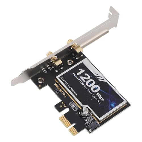 Neue Dual Band 2,4 GHz 300 Mbit/s 5 GHz 867 Mbit/s PCIE-Netzwerkkarte, Desktop-PCIE-Netzwerkadapter Unterstützt Bluetooth 4.2 für Laptop-Desktop von LICAEVEY
