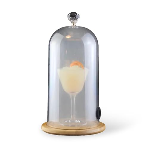 Räucher-Cloche-Kuppelabdeckung, Acryl, Transparenter Kuppelförmiger Deckel für Lebensmittel, Getränke, Teller, Schüsseln und Gläser, Räucherglocke für Lebensmittel und Getränke von LICAEVEY