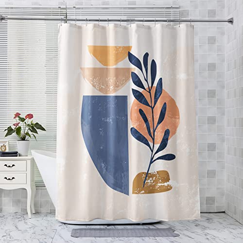 LICAPE Duschvorhang 240x200 cm, Duschvorhang Boho, Pflanzen Duschvorhang mit 12 Plastik Haken, Badevorhang Waschbar Textil Shower Curtains für Dusche und Badewanne von LICAPE