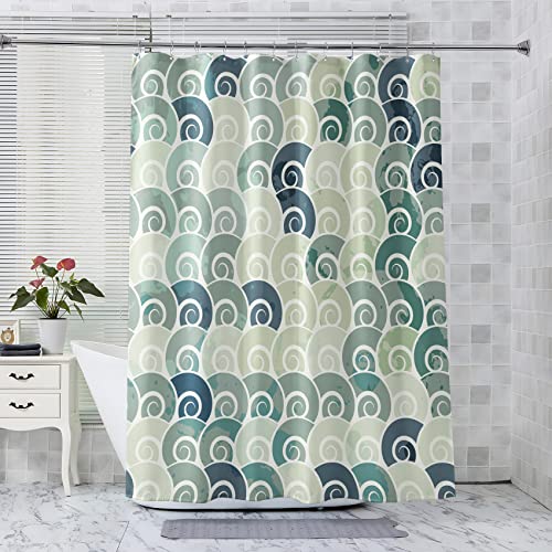 LICAPE Duschvorhang 90x180, Duschvorhang Altmodisch, Muster Duschvorhang mit 12 Haken, Badevorhang Waschbar Textil Shower Curtains für Dusche und Badewanne von LICAPE