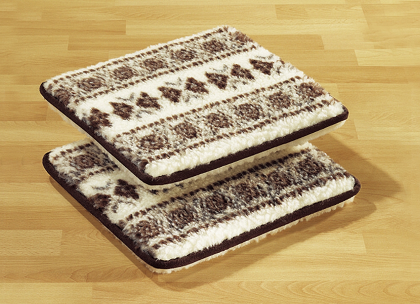 Licardo-Stuhlkissen, 2er-Set, aus reiner Schurwolle, Gemustert von LICARDO