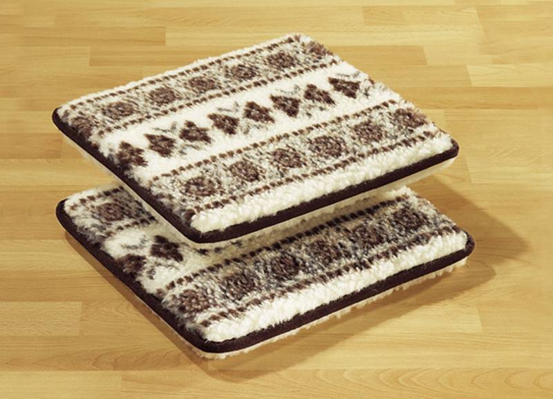 Licardo-Stuhlkissen, 2er-Set, aus reiner Schurwolle, Gemustert Licardo-Stuhlkissen, 2er-Set, aus reiner Schurwolle, Gemustert von LICARDO