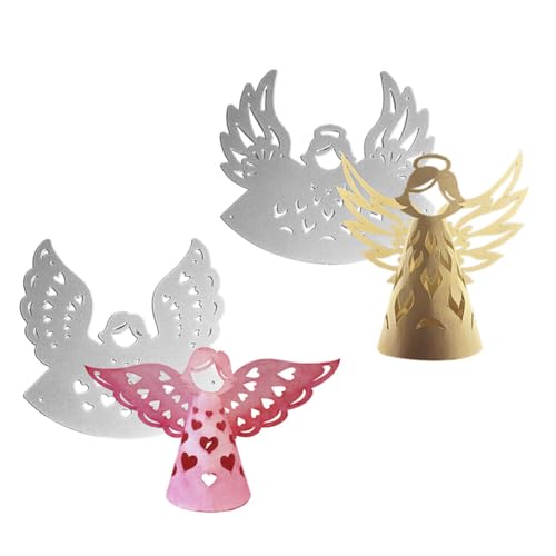 LICHENGTAI 2 Stück Weihnachten Stanzschablonen Laterne Metall Prägeschablonen 3D Schablonen Cutting Dies Tischdeko Weihnachten Kerzen Deko für DIY Scrapbooking Karten Handwerk Geschenk Homedeko von LICHENGTAI