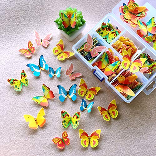 LICHENGTAI 360 Stück Essbare Blumen Schmetterling Cupcake Topper Hochzeitstorte Party Dessert Lebensmittel Dekoration, für Kuchendekoration, Hochzeit, Essensdekoration LICHENGTAI 360 Stück Essbare Blumen Schmetterling Cupcake Topper Hochzeitstorte Party Dessert Lebensmittel Dekoration, für Kuchendekoration, Hochzeit, Essensdekoration von LICHENGTAI