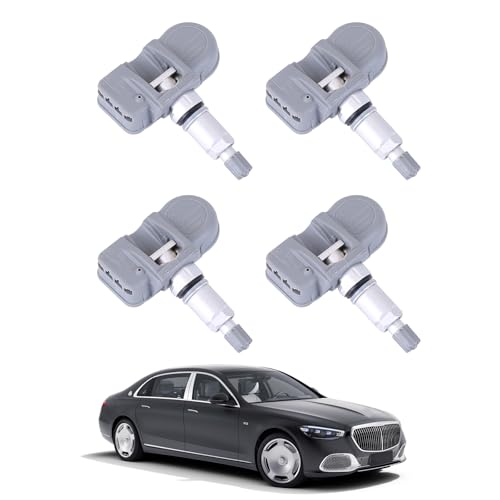 LICHENGTAI 4 Stück 0009057200 TPMS Reifendrucksensor Kompatibel mit Mercedes-Benz W176 W242 W246 W203 W204 W205 A209 RDKS Sensor Reifendruckkontrollsystem 0009054100, 0025409017, 0035400217 von LICHENGTAI