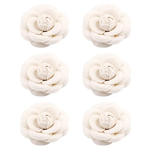 LICHENGTAI 6 Stück Kamelie Brosche Für Damen, Blumen Broschen Boutonniere Pins Für Frau Schals Schnalle Pin Stoff Kunst Stoff Blume Brosche Mode Kleidung Schmuck Accessoires Mädchen Geschenke von LICHENGTAI