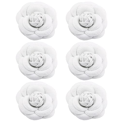 LICHENGTAI 6 Stück Kamelie Brosche Für Damen, Blumen Broschen Boutonniere Pins Für Frau Schals Schnalle Pin Stoff Kunst Stoff Blume Brosche Mode Kleidung Schmuck Accessoires Mädchen Geschenke von LICHENGTAI