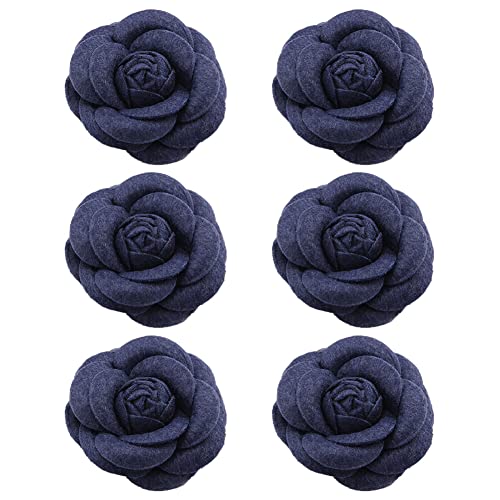 LICHENGTAI 6 Stück Kamelie Brosche Für Damen, Blumen Broschen Boutonniere Pins Für Frau Schals Schnalle Pin Stoff Kunst Stoff Blume Brosche Mode Kleidung Schmuck Accessoires Mädchen Geschenke von LICHENGTAI