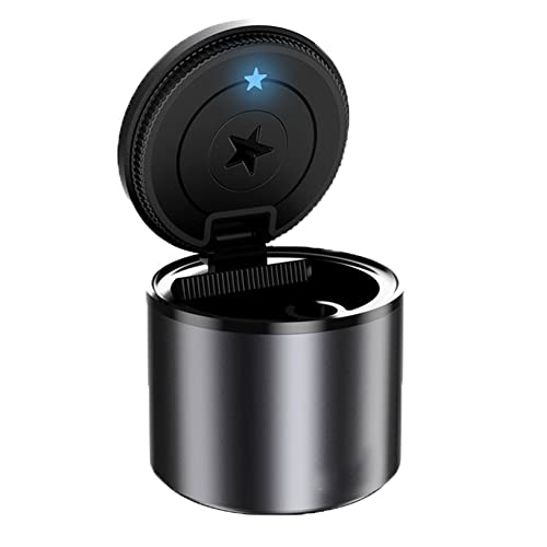 LICHENGTAI Auto Aschenbecher Mit Geruchsneutralem Deckel, LED Zigarette Aschenbecher Rauchfrei Selbstlöschend Universal Handliche Sturmaschenbecher Windaschenbecher für Autos Vans Outdoor Camping LICHENGTAI Auto Aschenbecher Mit Geruchsneutralem Deckel, LED Zigarette Aschenbecher Rauchfrei Selbstlöschend Universal Handliche Sturmaschenbecher Windaschenbecher für Autos Vans Outdoor Camping von LICHENGTAI