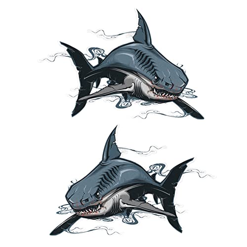 LICHENGTAI Autoaufkleber Hai Motiv Dekorativer Aufkleber 3D shark Lustiger Aufkleber Selbstklebend Aufkleber Fenster Wasserfest Autoaufkleber Autosticker Decal Aufkleber Sticker für Autos SUV LKW von LICHENGTAI