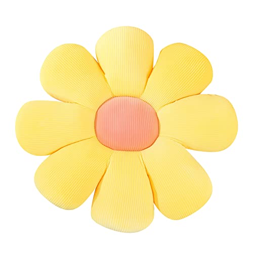 LICHENGTAI Blumenförmiges Kissen, Blumenform Plüsch Kissen Blumen Bodenkissen Blumenplüschkissen Sitzkissen, Sonnenblume Plüschtier für Kinderzimmer Hause Sofa Dekoration von LICHENGTAI