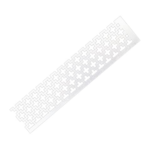LICHENGTAI Diamant Malerei Masche Lineal 5D Diamond Painting Tool Lineal Edelstahl Schablone Eckige Diamantmalerei Fixwerkzeuge DIY Zeichnungs Werkzeug Zubehör 250 Löcher von LICHENGTAI