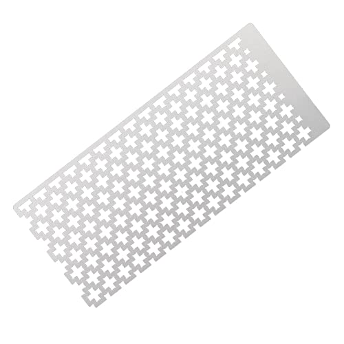 LICHENGTAI Diamant Malerei Masche Lineal 5D Diamond Painting Tool Lineal Edelstahl Schablone Eckige Diamantmalerei Fixwerkzeuge DIY Zeichnungs Werkzeug Zubehör 599 Löcher von LICHENGTAI