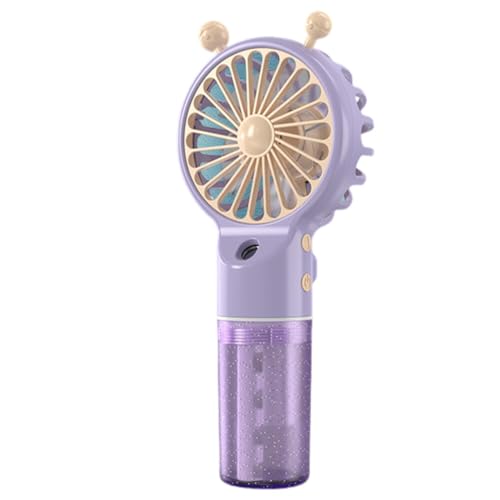 LICHENGTAI Mini Handventilator mit Wasser, Klein Portable Hand Fan mit 4 Geschwindigkeiten USB Wiederaufladbarer Ventilator Klein Aufladbar 2 in 1 Sprühventilator Mini Ventilator für Draußen, Reisen von LICHENGTAI