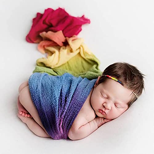 LICHENGTAI Neugeborenes Baby Fotografie Requisiten, Neugeborenen Wickeltuch fotoshooting Wrap Stretch Knit Wrap Baby Fotografie Props Decke Wraps DIY Neugeborenen Requisiten Prop von LICHENGTAI