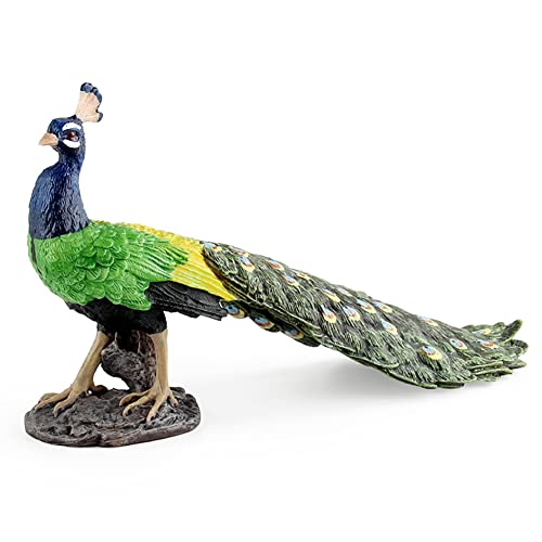 LICHENGTAI Pfau Figurine Statue Pfau Modell Skulptur Realistische Peacock Desktop Ornamente Dekorationen Tisch Mittelstücke für Home Wohnzimmer Geschenke von LICHENGTAI