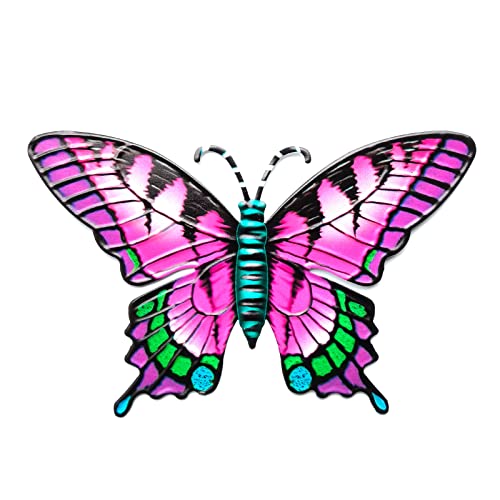 LICHENGTAI Schmetterlinge Deko Hängend Wanddeko 3D Bunt Schmetterling Wandaufhänger Metall Schmetterlinge Eisen Vintage Wand Behang Wohnzimmer Büro Hause Werkstatt Ornament Party Dekoration von LICHENGTAI