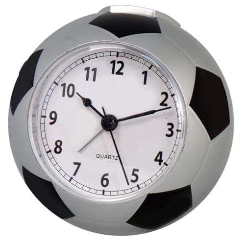 LICHENGTAI Schreibtischuhr, Wecker Analog Leise Ohne Ticken mit Schlummerfunktion, Klassisch Fußball Wecker Kleine Tischuhr Analog für Nachttisch Schlafzimmer Büro Kinder von LICHENGTAI