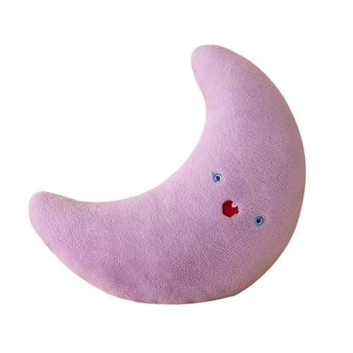 LICHENGTAI Stern Kissen Mond Zierkissen Flauschiges Kinderkissen Plüsch Wolken Kissen Puppe für Baby Kinder Erwachsene, Weiches Dekokissen für Kinderzimmer Mondkissen Zierkissen von LICHENGTAI