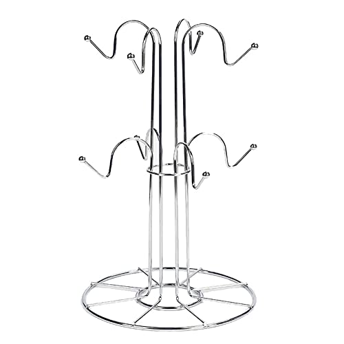 LICHENGTAI Tassenständer Metall Silber Becherhalter Tassenbaum Brezelständer Tassenhalter Tassen Halter Kaffeetasse Ständer Tasse Becher Organizer für 8 Kaffeetasse LICHENGTAI Tassenständer Metall Silber Becherhalter Tassenbaum Brezelständer Tassenhalter Tassen Halter Kaffeetasse Ständer Tasse Becher Organizer für 8 Kaffeetasse von LICHENGTAI